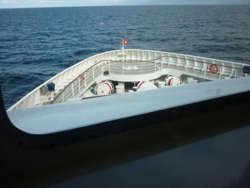 Blick auf den Bug - umlaufend begehbar