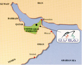 Landkarte Lage Dubai